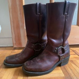 Vintage Brown Leather Women’s Size 9 Moto Boots